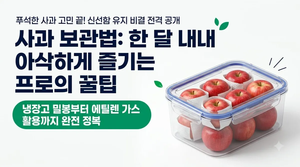 사과 보관법 오래 아삭하게 한 달 내내 즐기는 꿀팁 총정리