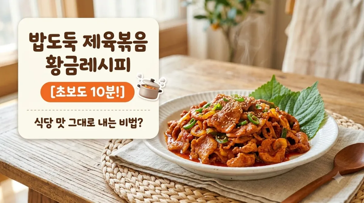 밥도둑 제육볶음 황금레시피, 실패 없이 만드는 특급 비법 대공개!