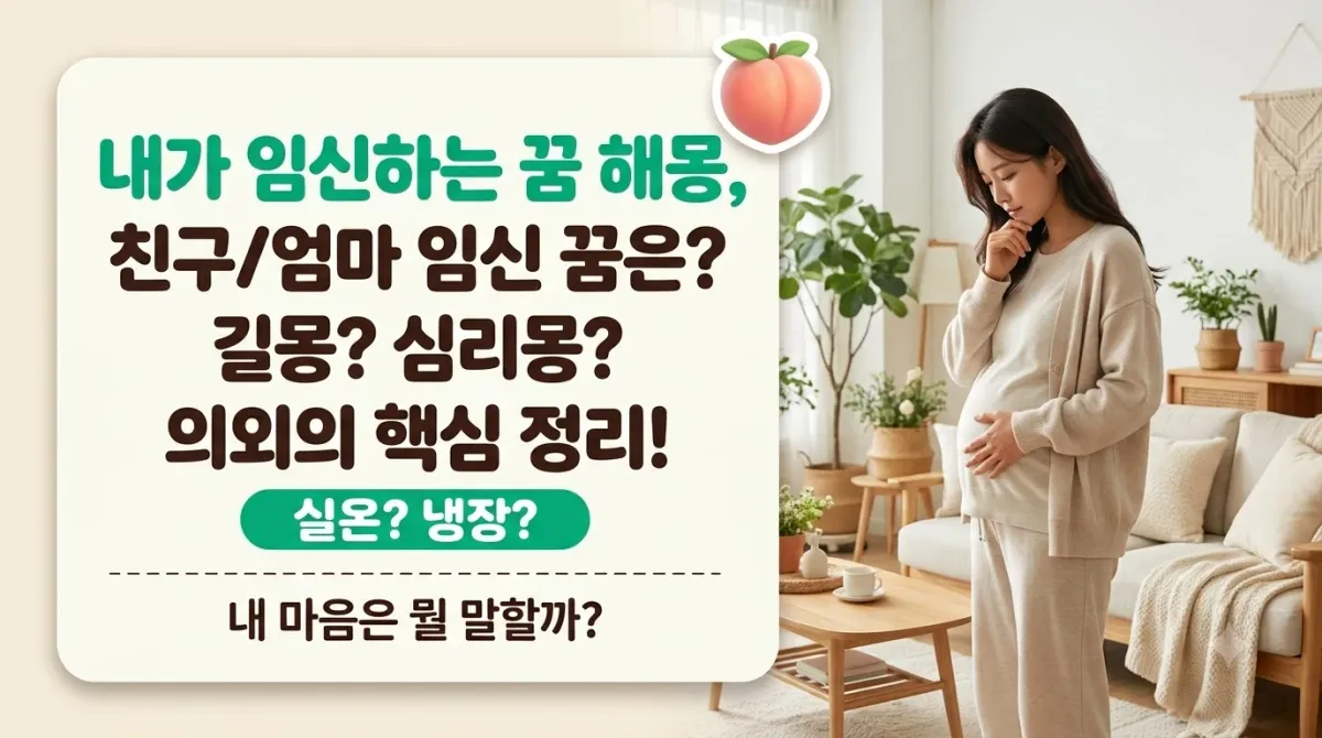 내가 임신하는 꿈 해몽, 친구 엄마 임신 꿈은? 길몽? 심리몽? 의외의 핵심 정리!