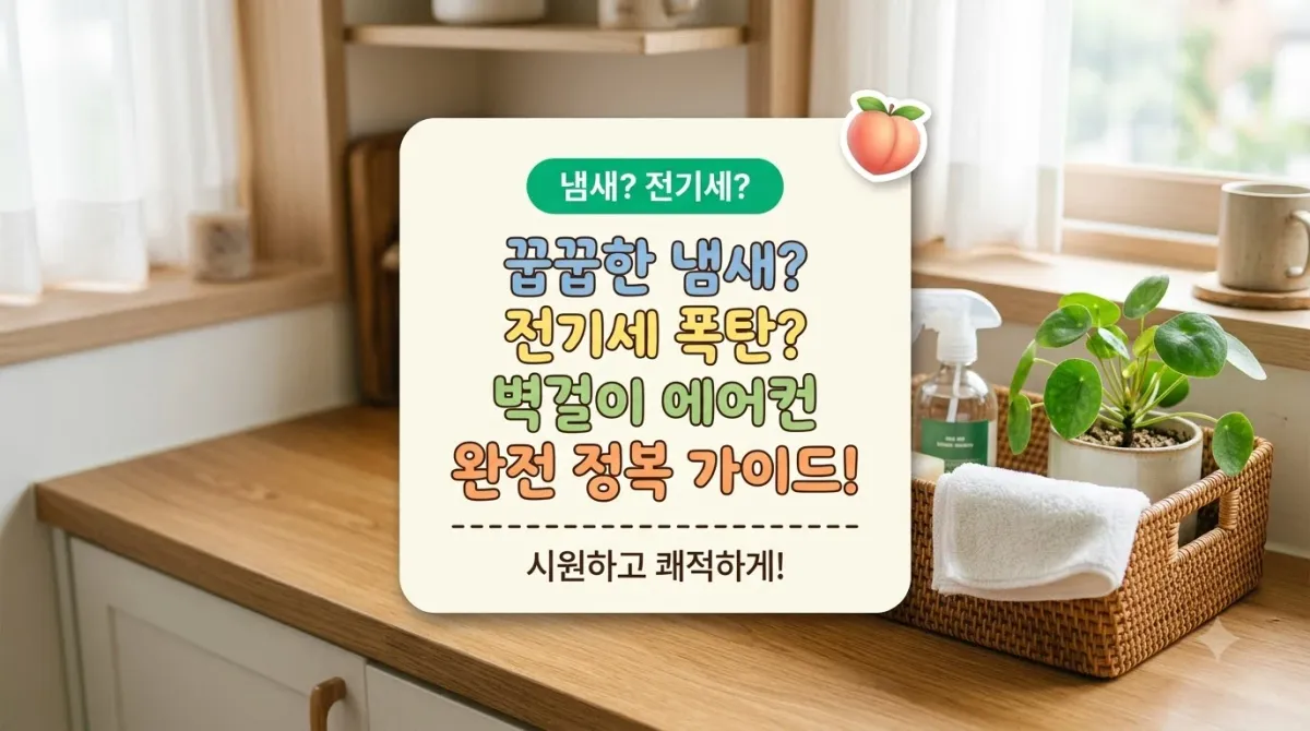 꿉꿉한 벽걸이 에어컨 냄새, 전기세 폭탄까지? 제가 직접 겪고 찾은 완전 정복 가이드!
