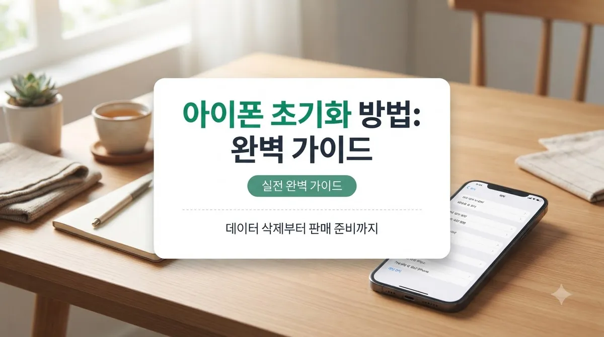 아이폰 초기화 방법 안전한 데이터 삭제와 완벽한 기기 정리 가이드