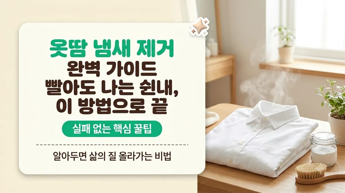 옷땀 냄새 제거 완벽 가이드 빨아도 나는 쉰내, 이 방법으로 끝