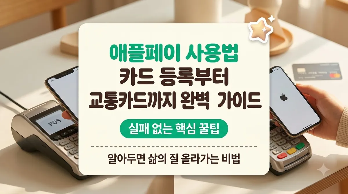 애플페이 사용법 카드 등록부터 교통카드까지 완벽 가이드